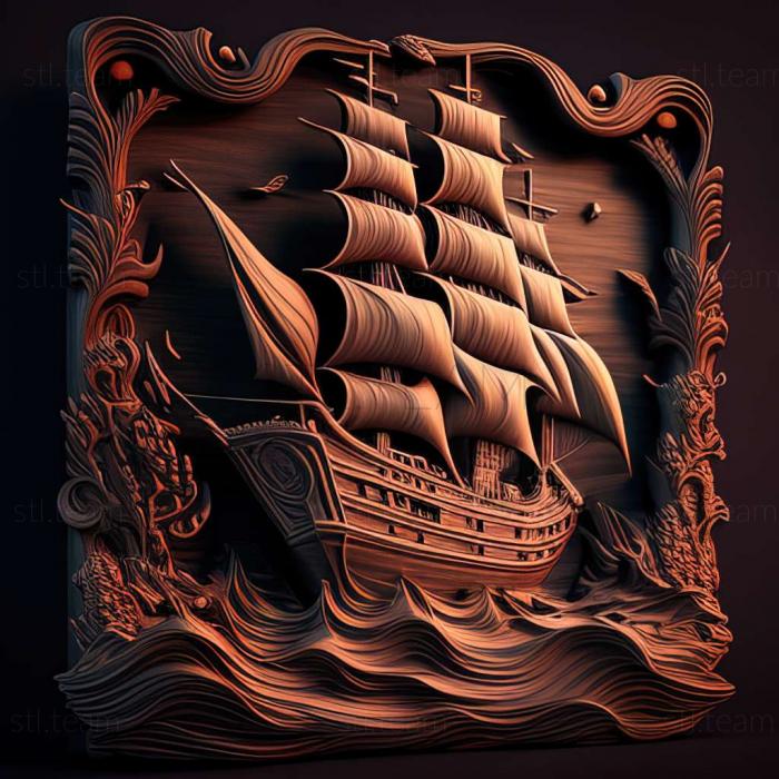 3D модель Гра Pirates of the Burning Sea (STL)